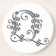 Gothic Letter Q Coaster coaster