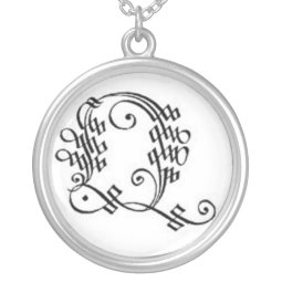 Gothic Letter Q Necklace necklace
