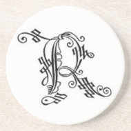 Gothic Letter R Coaster coaster