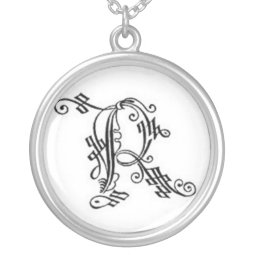 Gothic Letter R Necklace necklace