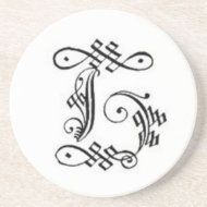 Gothic Letter T Coaster coaster