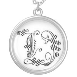 Gothic Letter U or W Necklace necklace