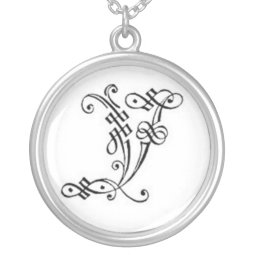 Gothic Letter V or Y Necklace necklace