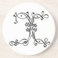 Gothic Letter X Coaster coaster
