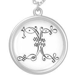 Gothic Letter X Necklace necklace