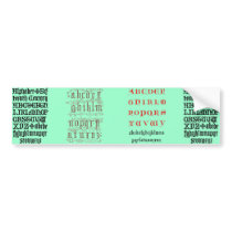 Gothic Letters Bumper Sticker bumper stickers