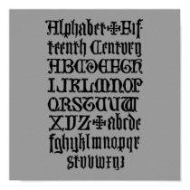 Gothic Letters Poster posters