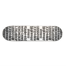 Gothic Letters Skateboard