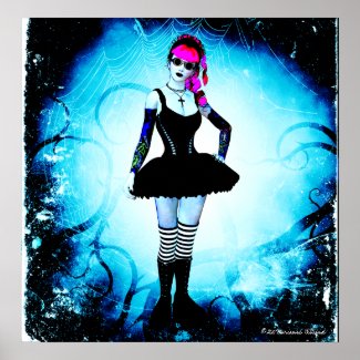 Gothic Lolita Ballerina Thorn Poster print