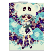 Gothic Lolita child ice Princess PinkyP - why sad? Greeting Card