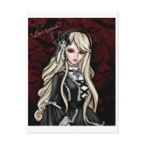 Gothic Lolita Doll Postcard by ChristinasCanvas Gothic Lolita Doll Postcard