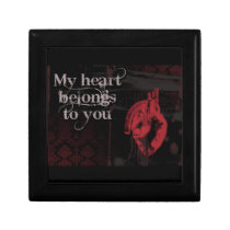 Gothic Love heart wooden jewelry or gift box gift boxes