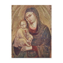 Gothic Madonna and Child postcards
