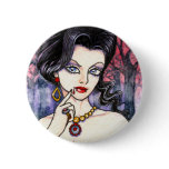 Gothic Magic Vampire Fantasy Button by Ann Howard