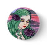 Gothic Magic Vampire Fantasy Button by Ann Howard