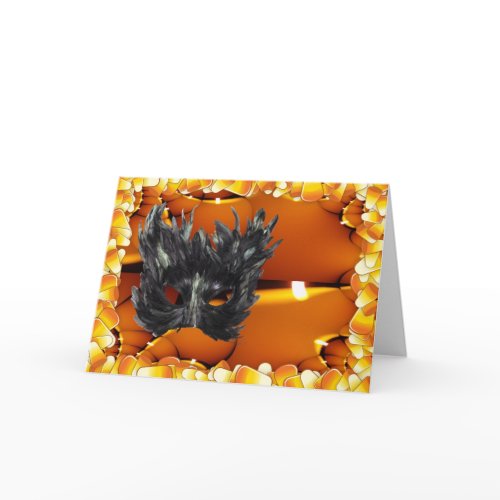Gothic Mask Trick Or Treat Merchandise card