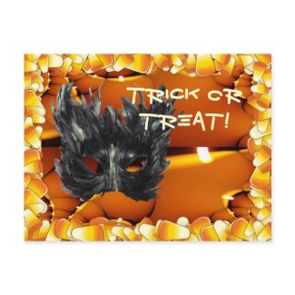 Gothic Mask Trick Or Treat Merchandise postcard