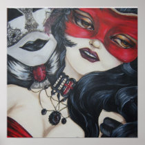 Gothic Masquerade Art Print posters