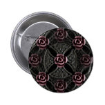 Gothic medieval iron cross with rose pinback buttons