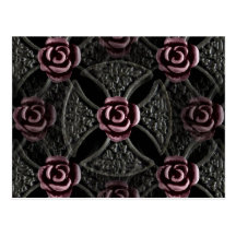 Gothic medieval rose cross post cards