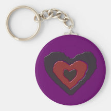 Gothic Melting Love Heart Keychain