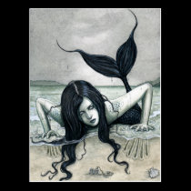 Gothic Mermaid Postcard postcards