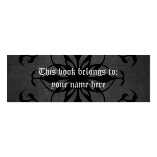Gothic mini bookmarkers or skinny business cards (front side)