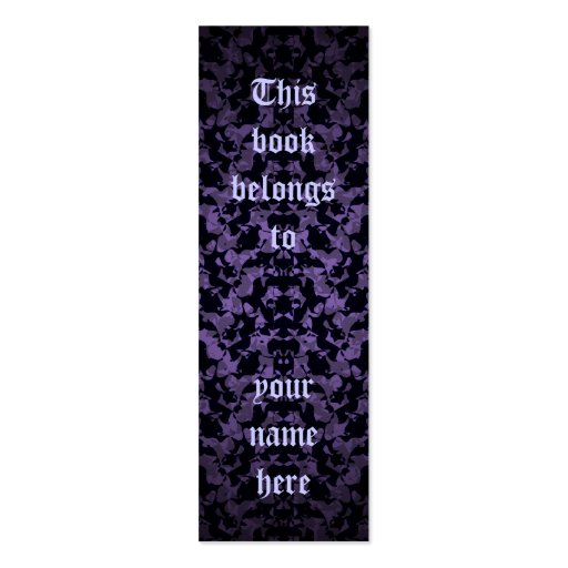 Gothic mini bookmarks or skinny business cards (front side)