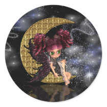 gothic moon fairy stickers cute fairy