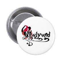 Gothic Newlywed Pinback Button