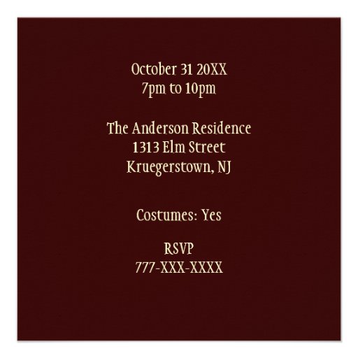 Gothic Night Sky Halloween Invitation