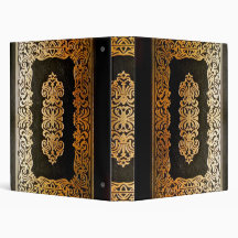 Gothic Old Leather Book 3 Ring Binders