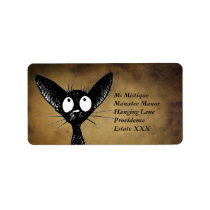 Gothic Oriental Black Cat Labels