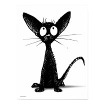 Gothic Oriental Black Cat Poster