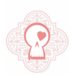 Gothic Pattern Skull Logo in pink Shirts