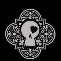 Gothic Pattern Skull Logo light t-shirts by LoveandBones Gothic Pattern Skull Logo light t-shirts