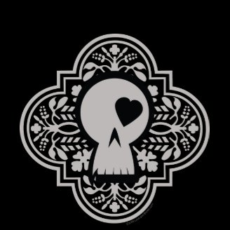 Gothic Pattern Skull Logo light