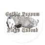 Gothic Possum Plays Undead Round Stickers Gothic Possum Plays Undead Round Stickers