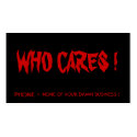 Gothic Profile Card (check out back of card) business cards by K_M_KELLYS_ARTSPACE Gothic Profile Card (check out back of card) business cards