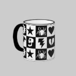 Gothic Punk Checkers mugs