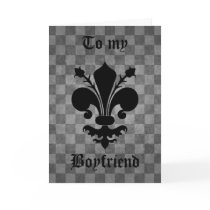 Gothic punk fleur de lis funny boyfriend birthday card
