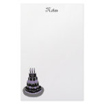 Gothic Purple Birthday Cake Customized Stationery