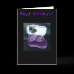Gothic Purple Stocking Card