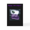 Gothic Purple Stocking Card