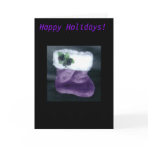 Gothic Purple Stocking Card by darksisters Gothic Purple Stocking Card