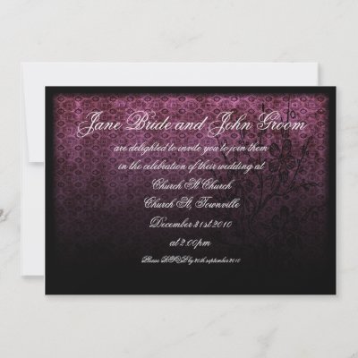 Gothic style weddings invitations