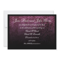 Gothic Purple Wedding, invitation