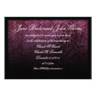 Gothic Purple Wedding, invitation
