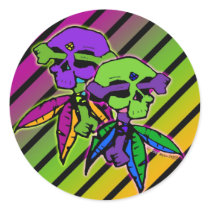 Gothic Rainbow Dead Head Skull & Cross Bones stickers by mykajelina Gothic Rainbow Dead Head Skull & Cross Bones stickers