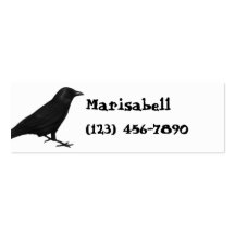 Gothic Raven Skinny Profile Card Business Card Template